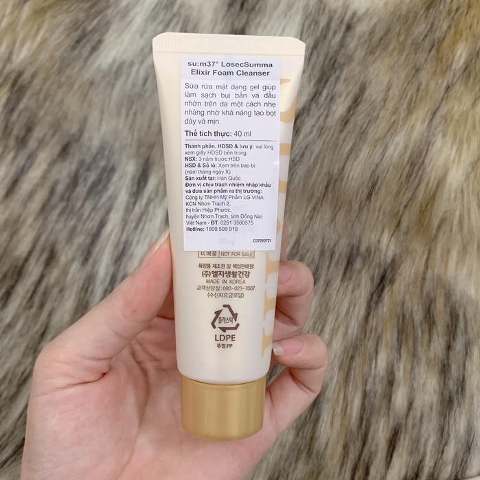 Sữa Rửa Mặt Sum vàng Losec Summa Elixir Foam Cleanser 40ml_DATE MỚI NHẤT
