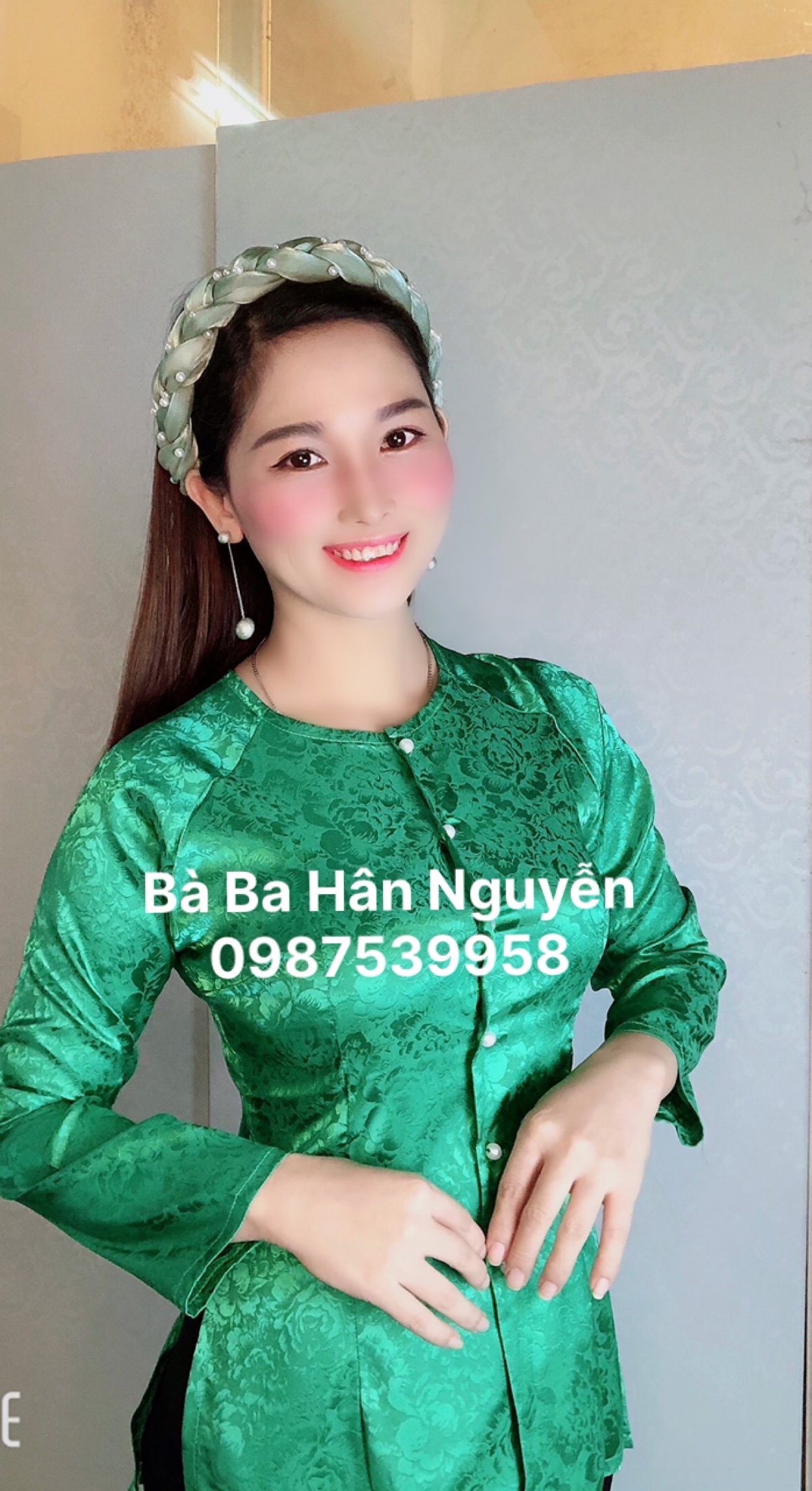 ÁO BÀ BA GẤM HOA  + QUẦN