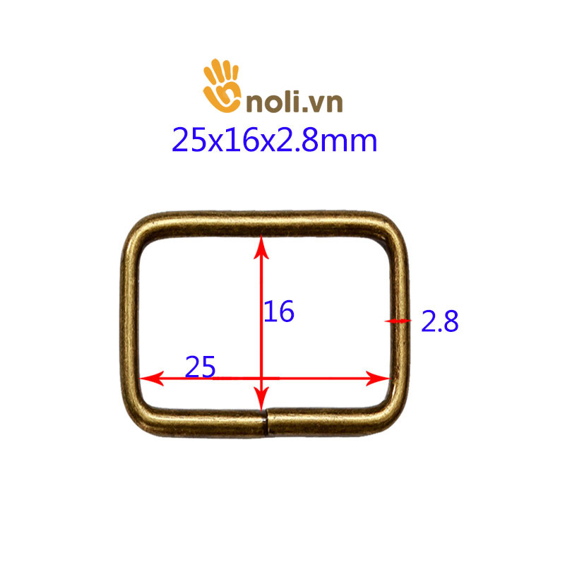 Rectangular eyelets 2.5cm