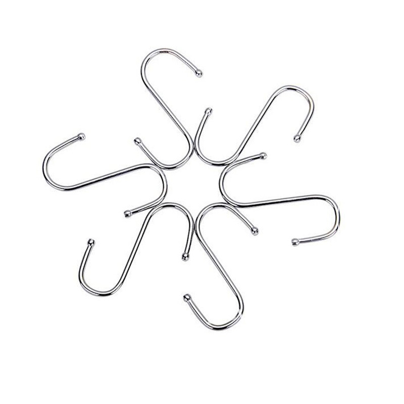 Combo 4 móc treo đồ  inox hình chữ S đa năng