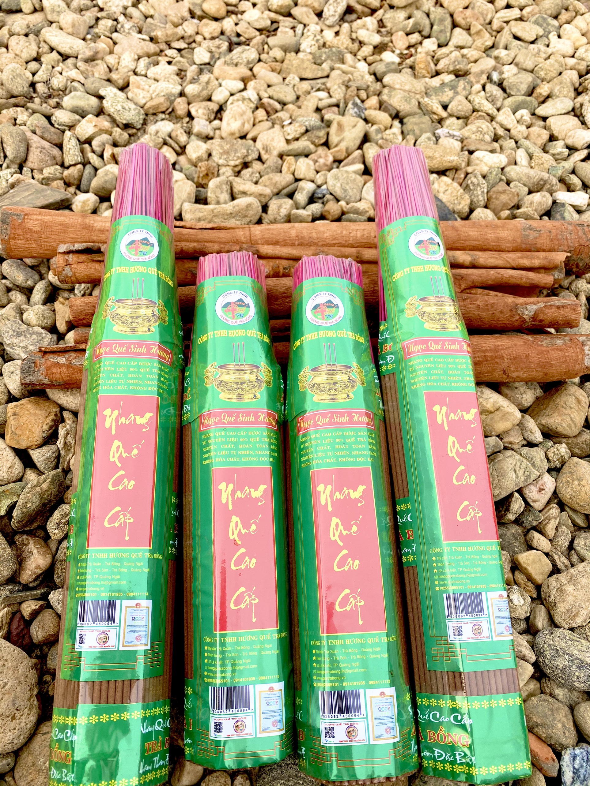 Nhang Quế Trà Bồng Cao Cấp 38cm, 220 cây, 400gram