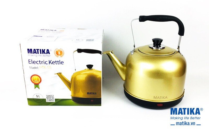 ẤM ĐUN SIÊU TỐC ĐẾ LIỀN MATIKA MTK-55 5.0 LÍT