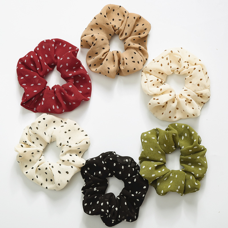 [HCM]Dây buộc tóc Scrunchies chấm bi hot trend