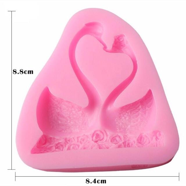 Khuôn silicon 4d đôi thiên nga