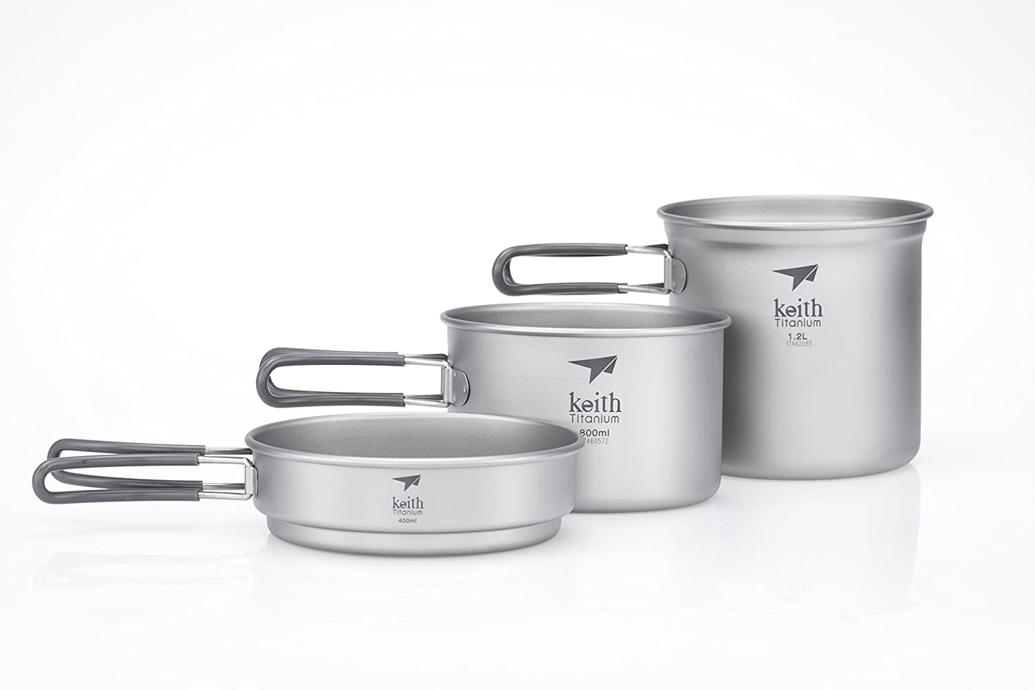 Bộ nồi keith 3-piece titanium pot and pan cook set ti6014
