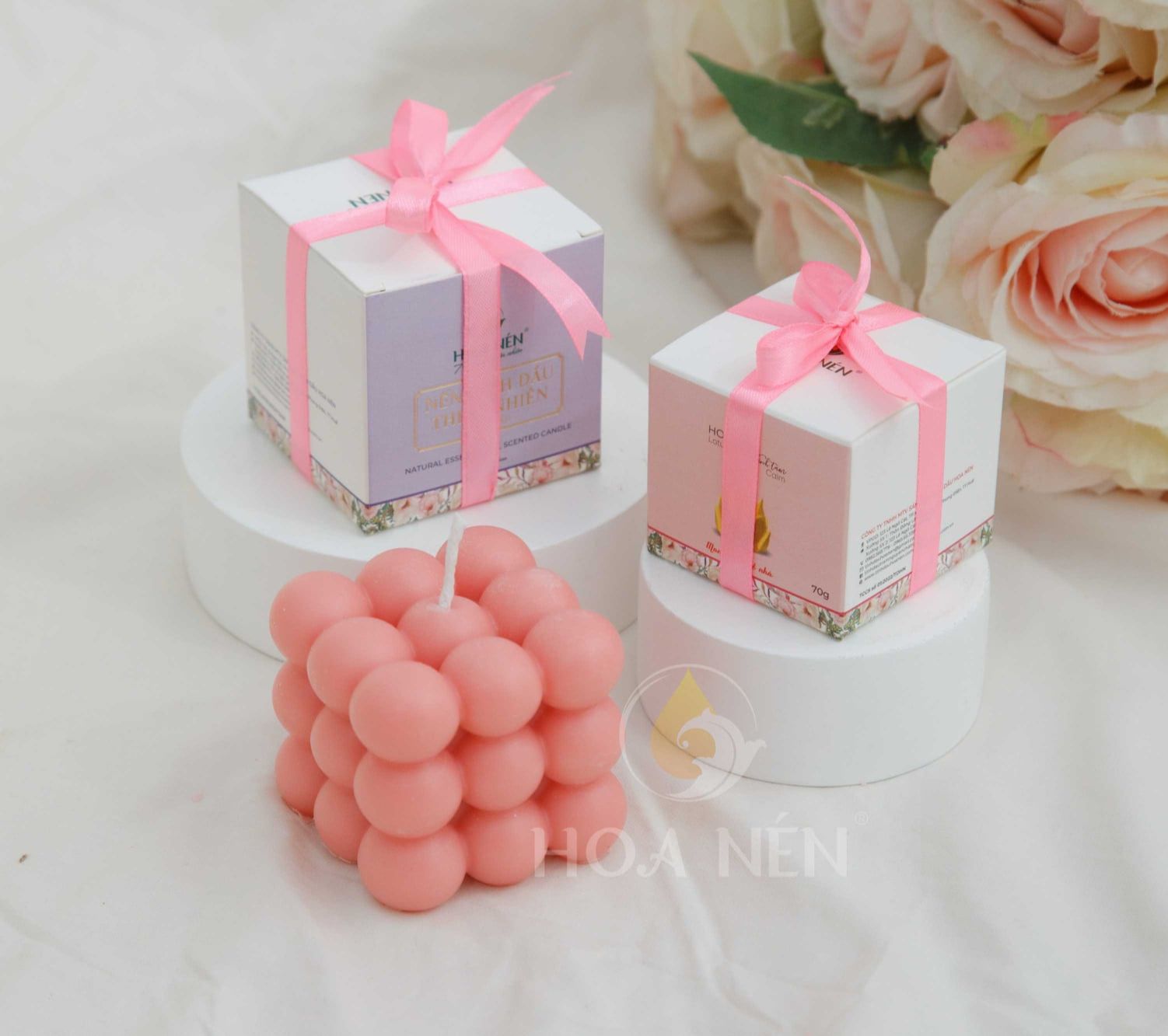 Nến thơm tinh dầu thiên nhiên HOA NÉN
