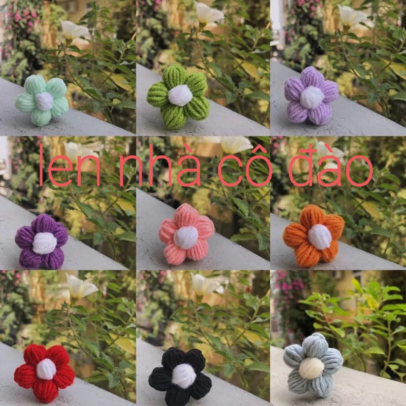 HOA LEN HANDMADE TRANG TRÍ ÁO, BALO  (ĐƯỢC CHỌN MÀU)