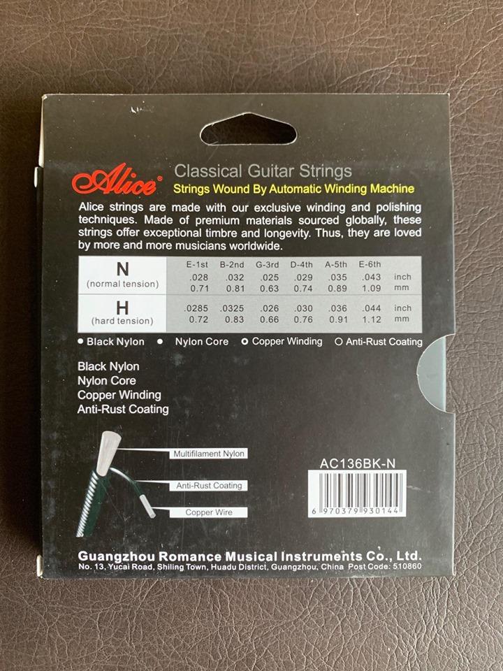 Dây guitar Classic Alice AC 136BK (cỡ 28-43)