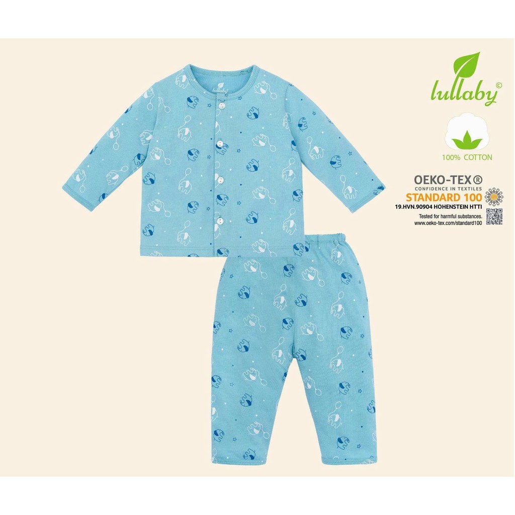 Lullaby - Bộ quần áo cài giữa tay dài bé trai NH4849B