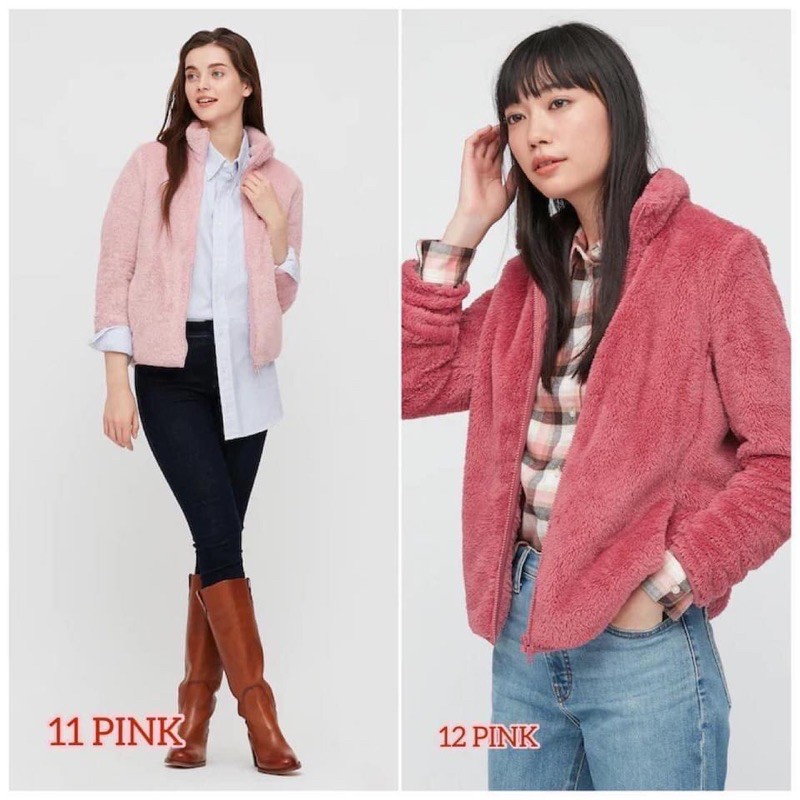 (Mẫu 2021) Áo khoác lông cừu 2 mặt nữ Uniqlo (store nội địa nhật)