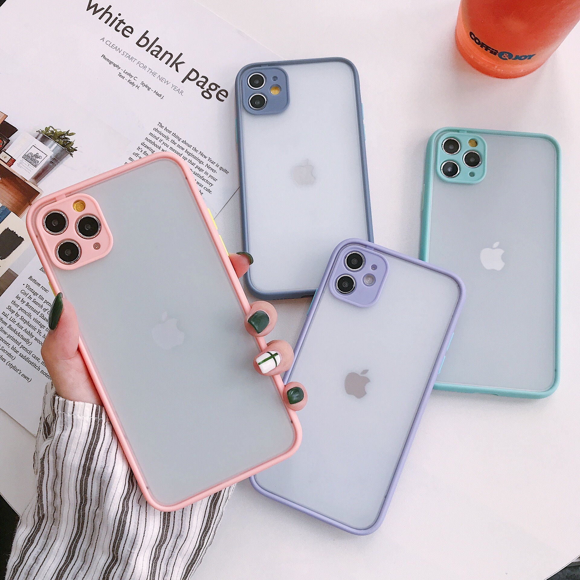 [Siêu Sale] [Có sẵn] Ốp iphone viền mờ nhám 6plus/6splus/7plus/8plus/X/Xs/Xsmax/11/11promax