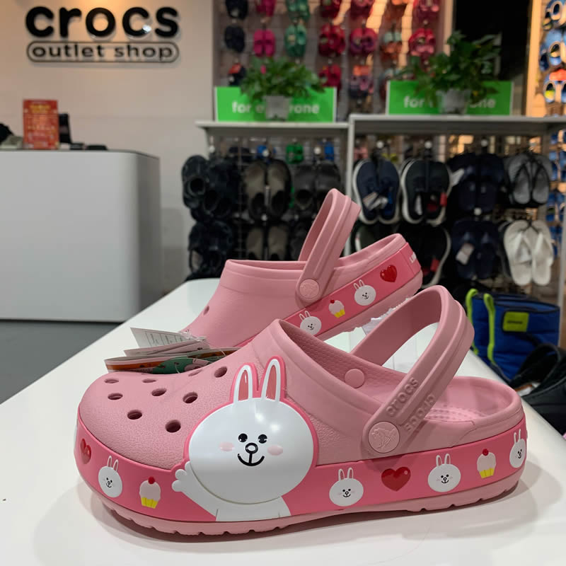 DÉP SỤC NHỰA ĐI MƯA -CROCS- TRẺ EM HÌNH THỎ HỒNG - MixASale