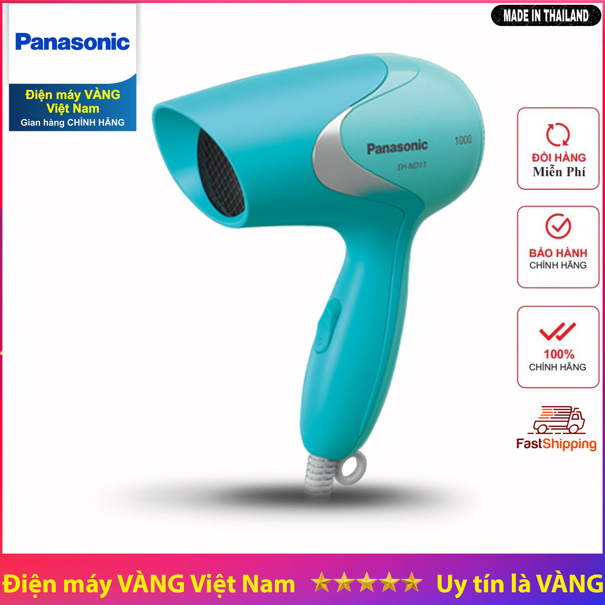 Máy sấy tóc Thái Lan Panasonic EH-ND11 (Xanh dương) - Hàng công ty