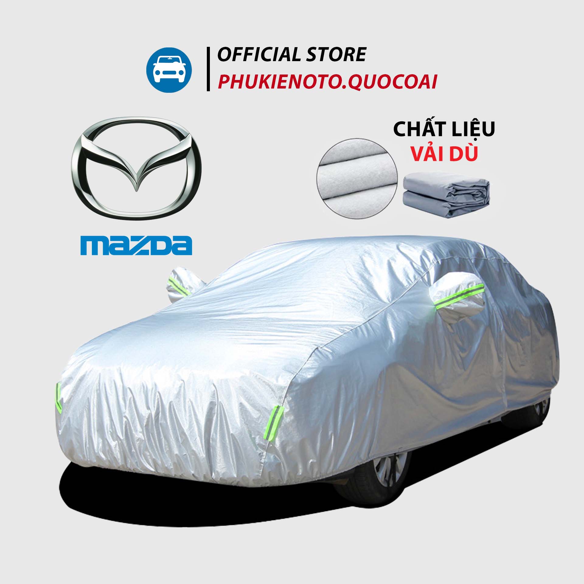 Bạt phủ xe oto Mazda 6 chất liệu vải dù oxford cao cấp , áo trùm phủ kín che nắng, che mưa không thấm nước