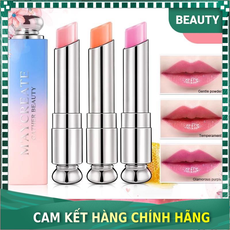 Son dưỡng môi đổi màu Maycreate Nội địa, dưỡng môi mềm