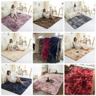 Thảm Lông Loang Trải Sàn Lông Dầy Hàng Đẹp ( Kích Thước 1m6 x 2m - Mặt Sau Chồng trơn trượt)