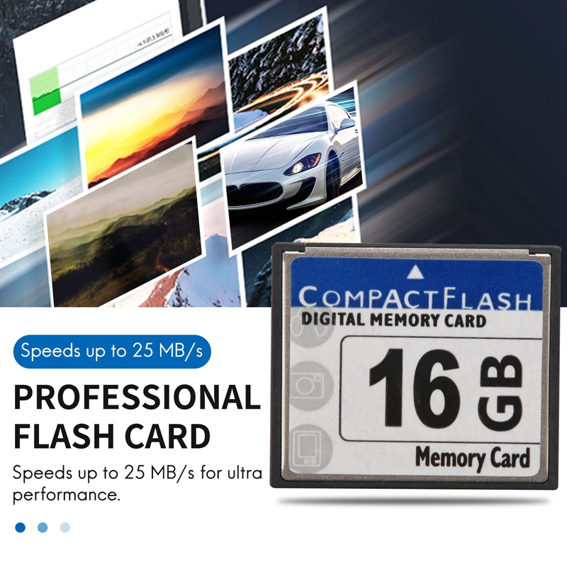 Professional 16GB Compact Flash Memory Card(White&Blue)