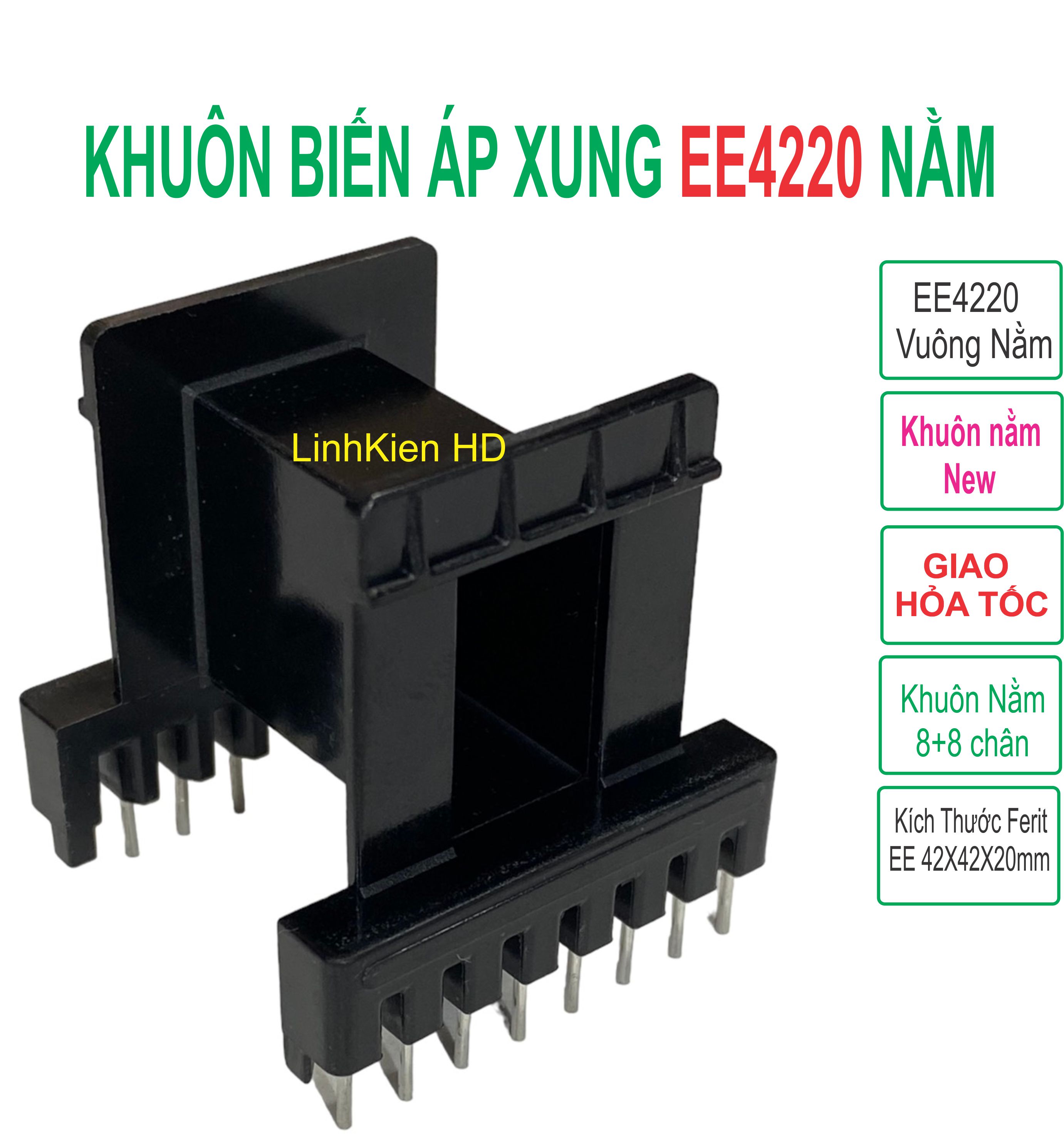 Khuôn biến áp xung ee4220 nằm - linhkien hd