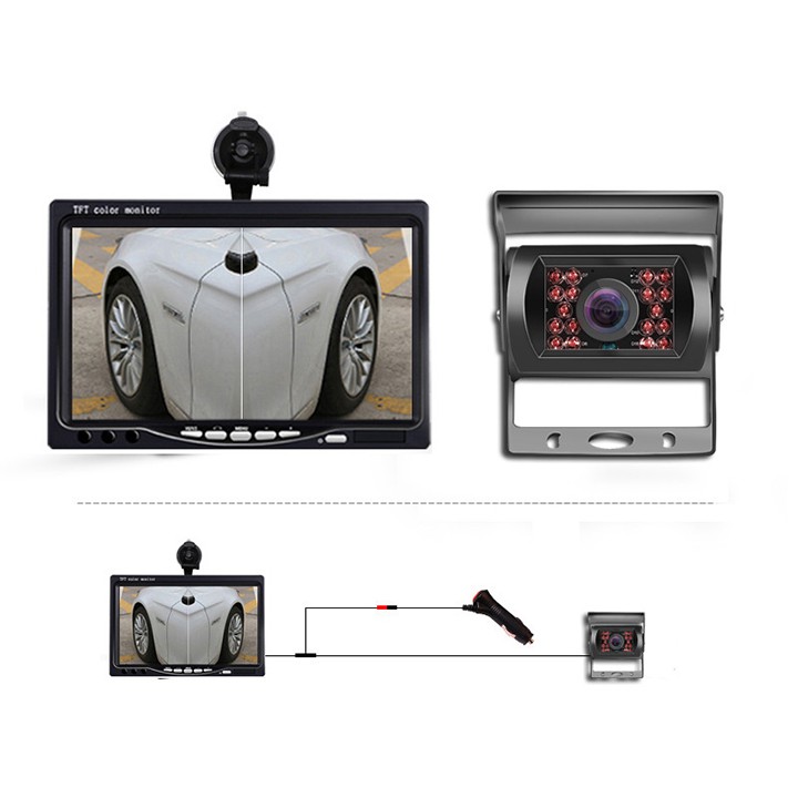 [SG] Combo Camera Lùi Chống Nước Xe Tải + Màn Hình 7 Inch