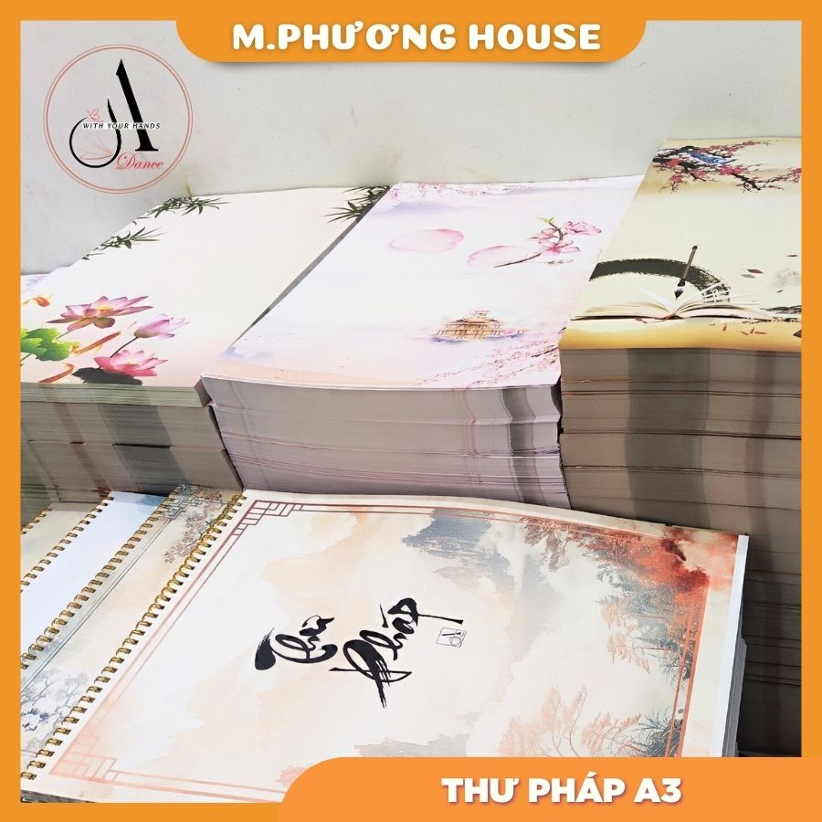 Sổ viết thư pháp - giấy dày 2 mặt 100 trang