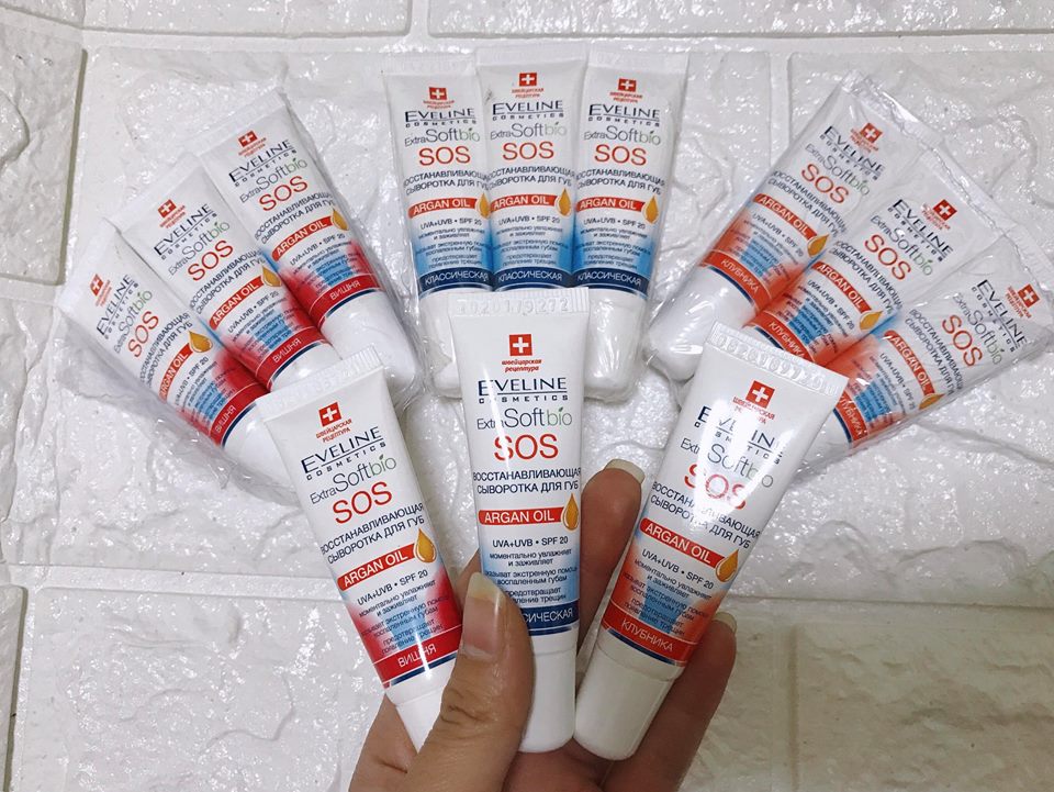Son Dưỡng Môi Eveline SOS phục hồi và chăm sóc môi sau phun săm