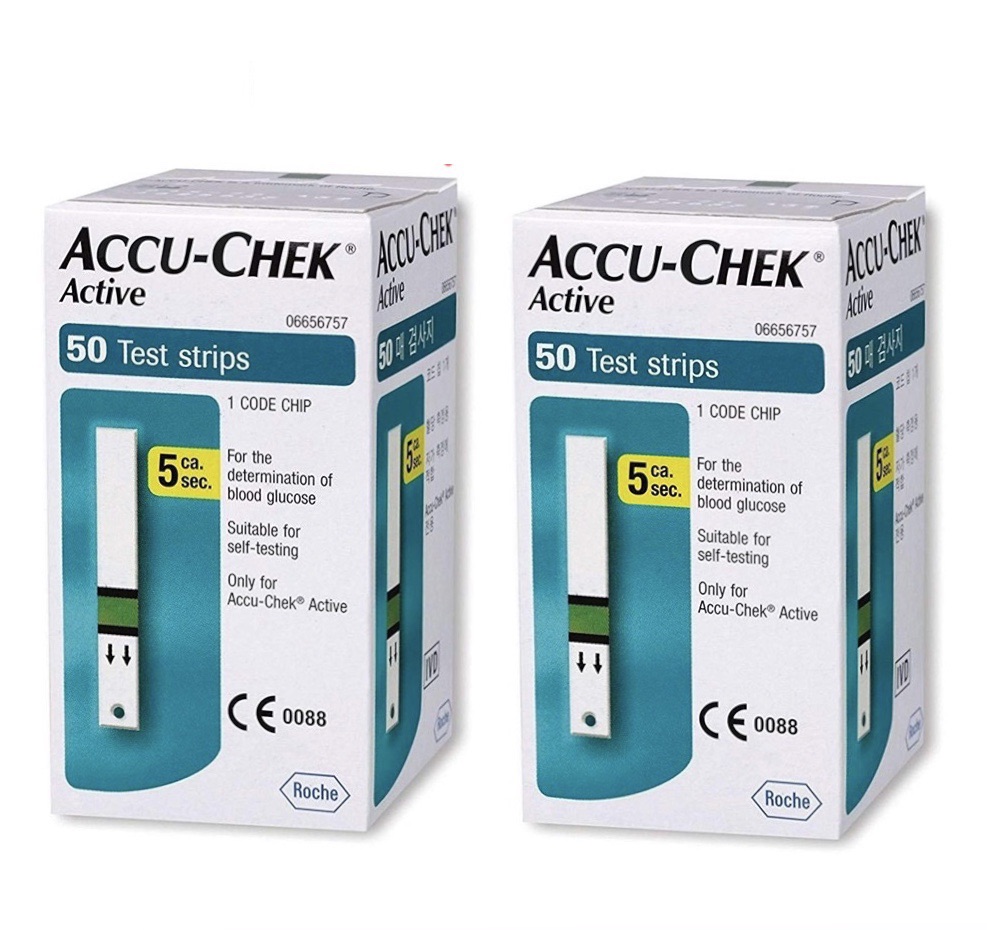 [HCM]QUE THỬ ĐƯỜNG HUYẾT ACCUCHEK ACTIVE (50 QUE)