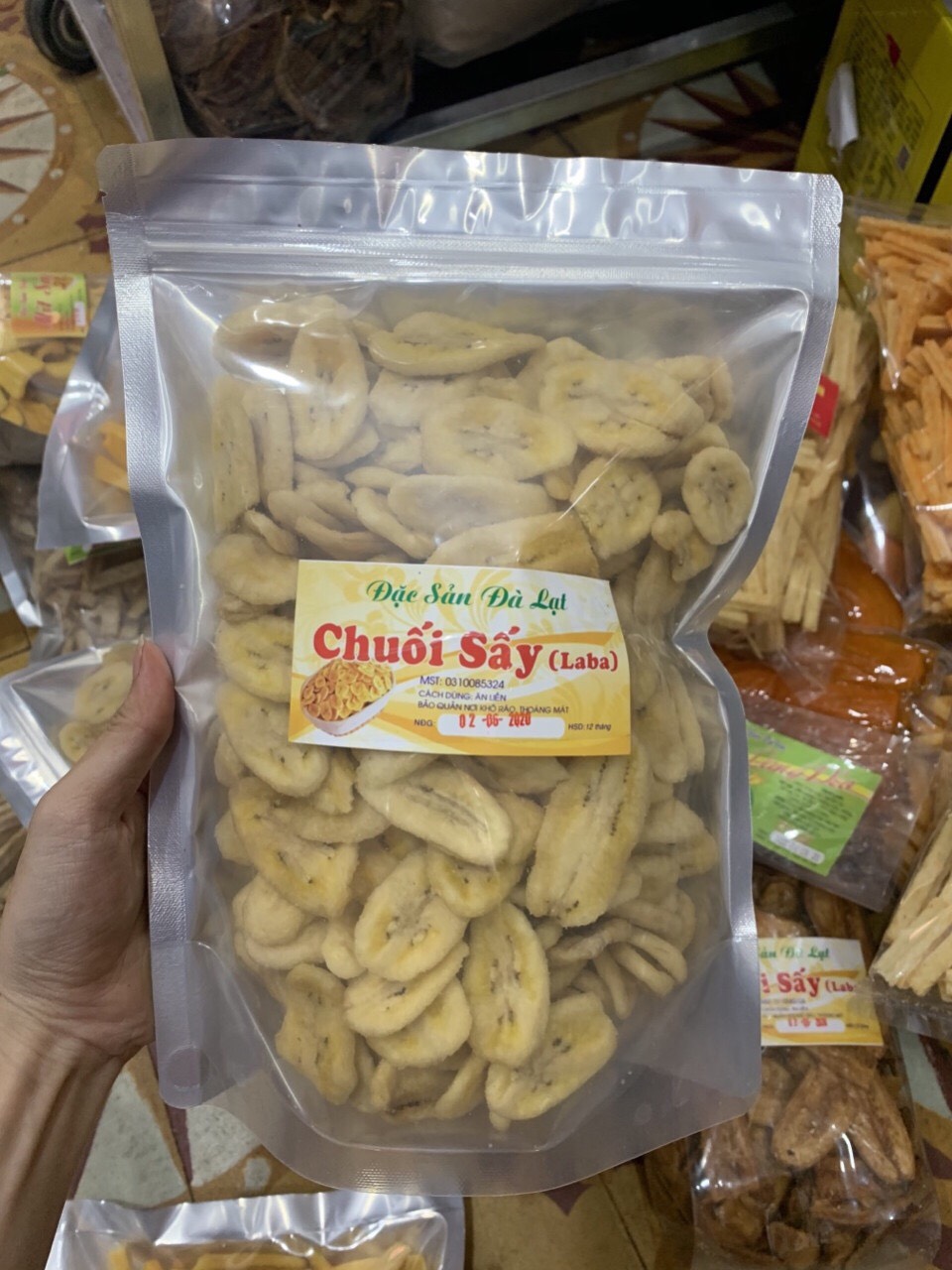Chuối Laba Sấy Giòn Đà Lạt loại 500gr