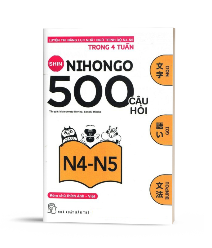 Tổng hợp 500 câu hỏi ôn tập chuẩn bị cho kỳ thi JLPT N4.N5 – Có dịch tiếng Việt
