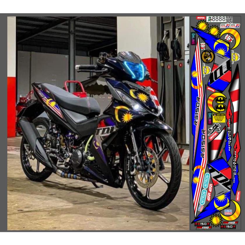 Tem dán cờ malaysia xe winner v1 màu đen