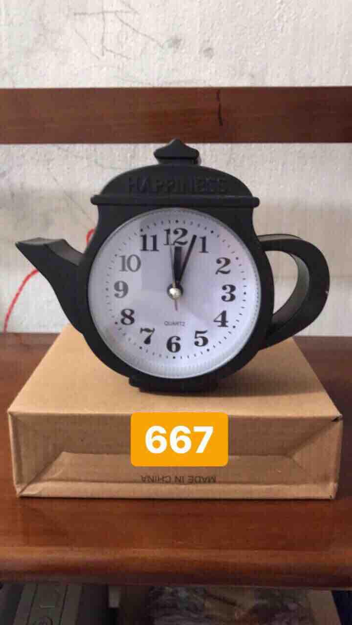 [HCM]Đồng hồ để bàn cái ấm trà 667