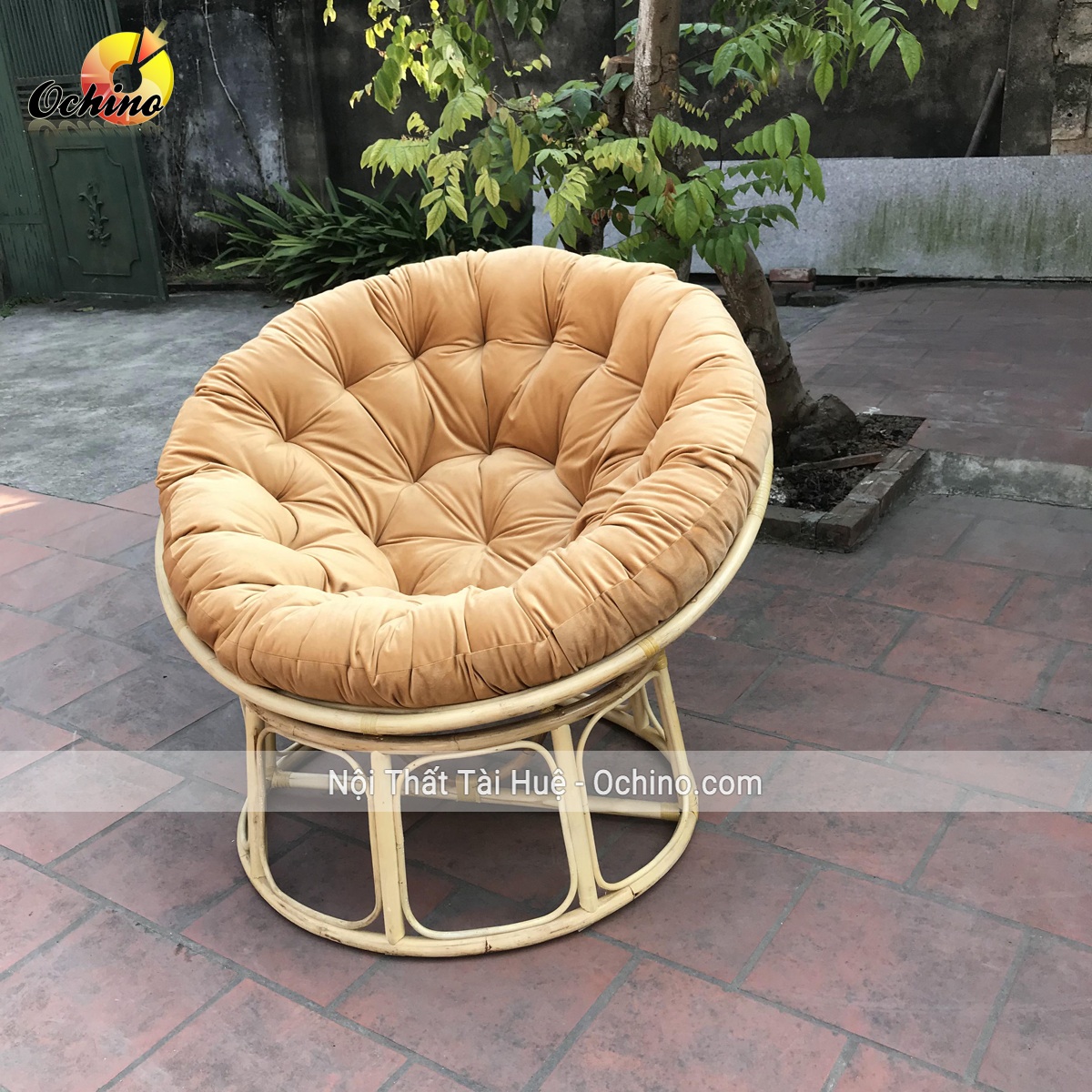 (FREE SHIP) Ghế papasan Thư giãn cao cấp mây xịn 100%(full ghế và đệm)