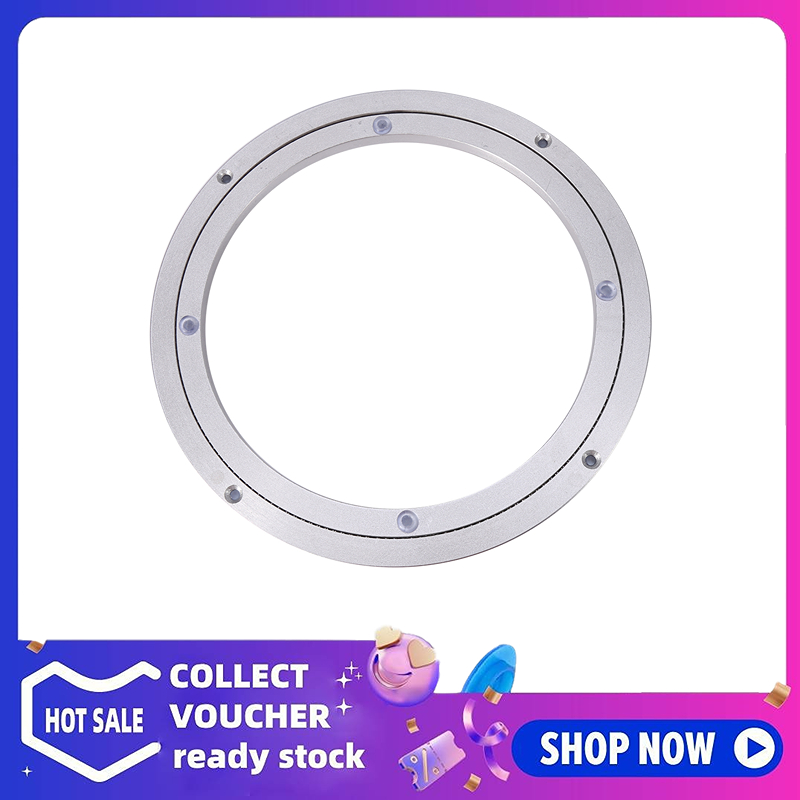 Heavy Duty Aluminium Alloy Rotating Bearing Turntable Round Dining Table Smooth Swivel Plate (4 inch# inner diameter: 7cm outer diameter: 12cm *H8.5MM)