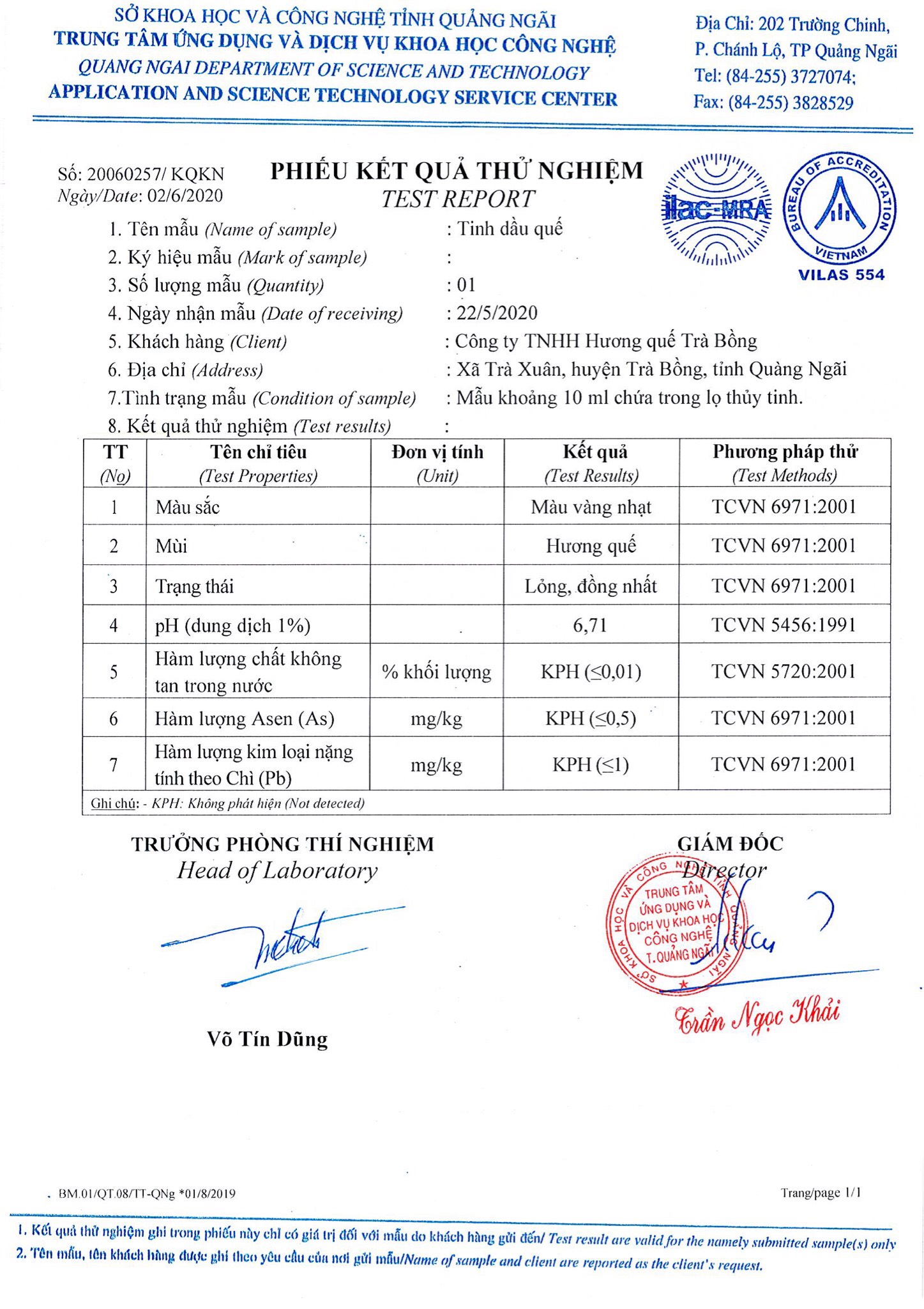 Tinh Dầu Vỏ Quế Trà Bồng 10ml