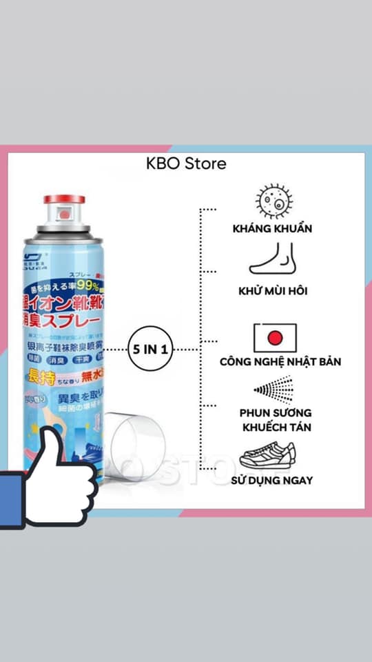 Bình xịt giày chống hôi chân có sẵn