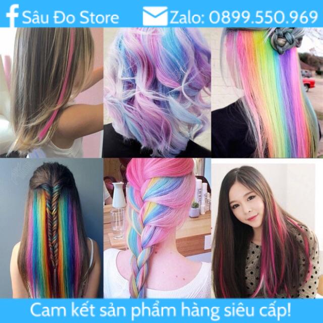 🌷 Đủ Màu 🌷 Hightlight Tóc Giả Màu Dễ Dùng Sỉ Số Lượng Lớn