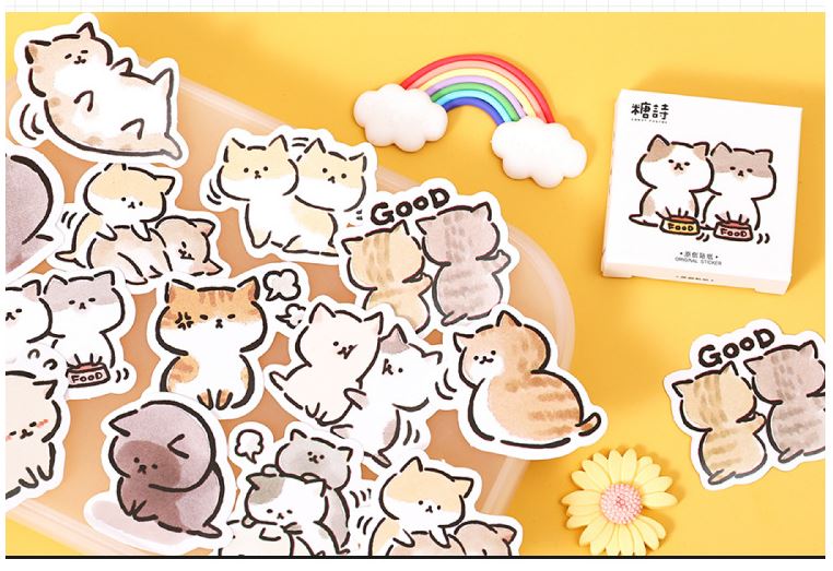 Bộ 45 Sticker Meo Meo đáng yêu E106