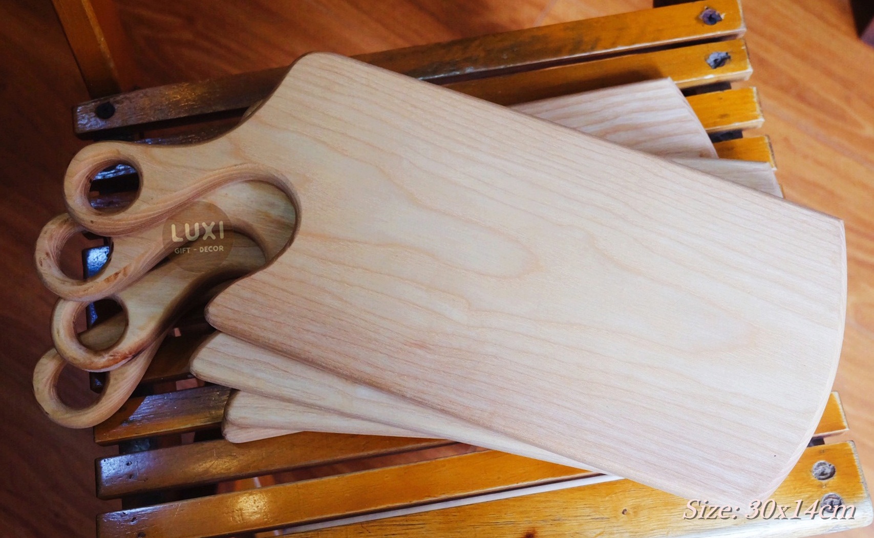 Thớt gỗ CN khuyết (decor 14) - LUXI decor