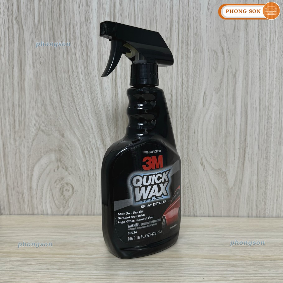 3M Quick Wax 39034 Chai xịt đánh bóng nhanh sơn xe Hàng Mỹ