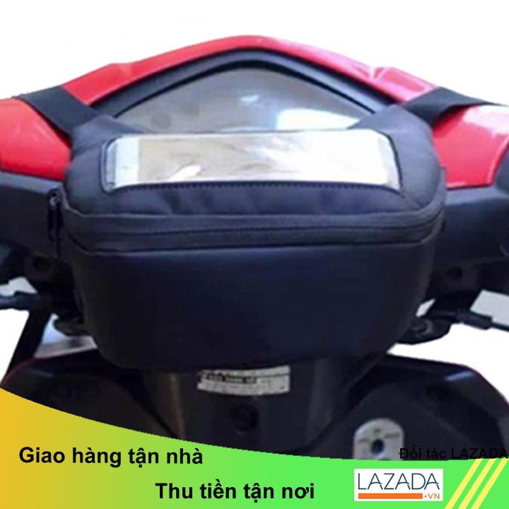 Túi treo xe máy có miếng che mưa bảo vệ túi và điện thoại, túi treo vật dụng xe máy co tấm che mưa, túi treo điện thoại xe máy SIGATO SGT 1179