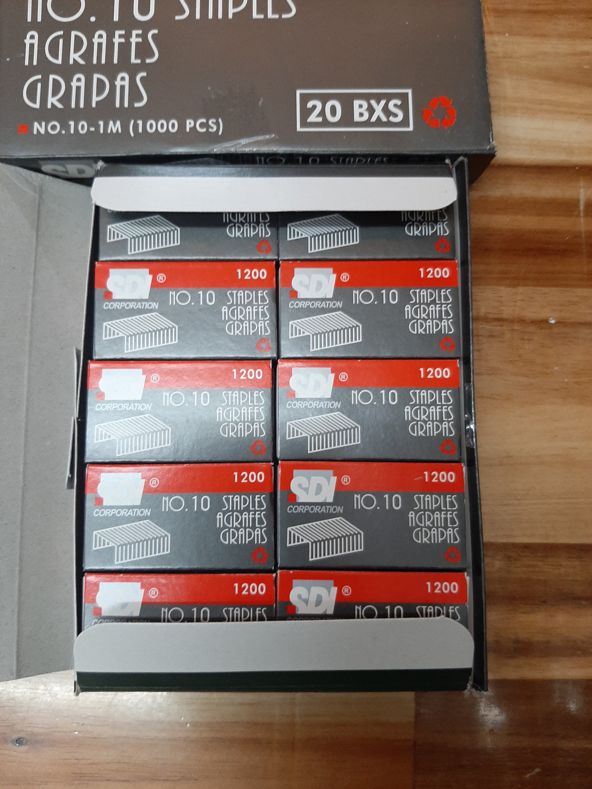 Lốc 20 hộp kim bấm no.10, sdi