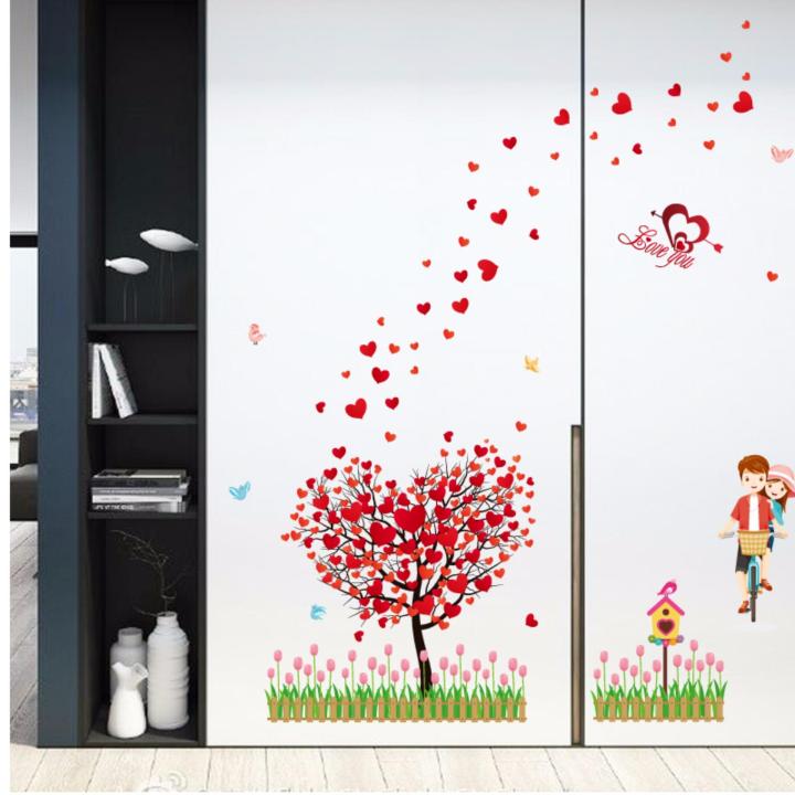 Decal dán tường LOVING TREE Sticker Tranh Dán Tường - Decal dán tường cây xanh ,Decal dán tường hoa lá