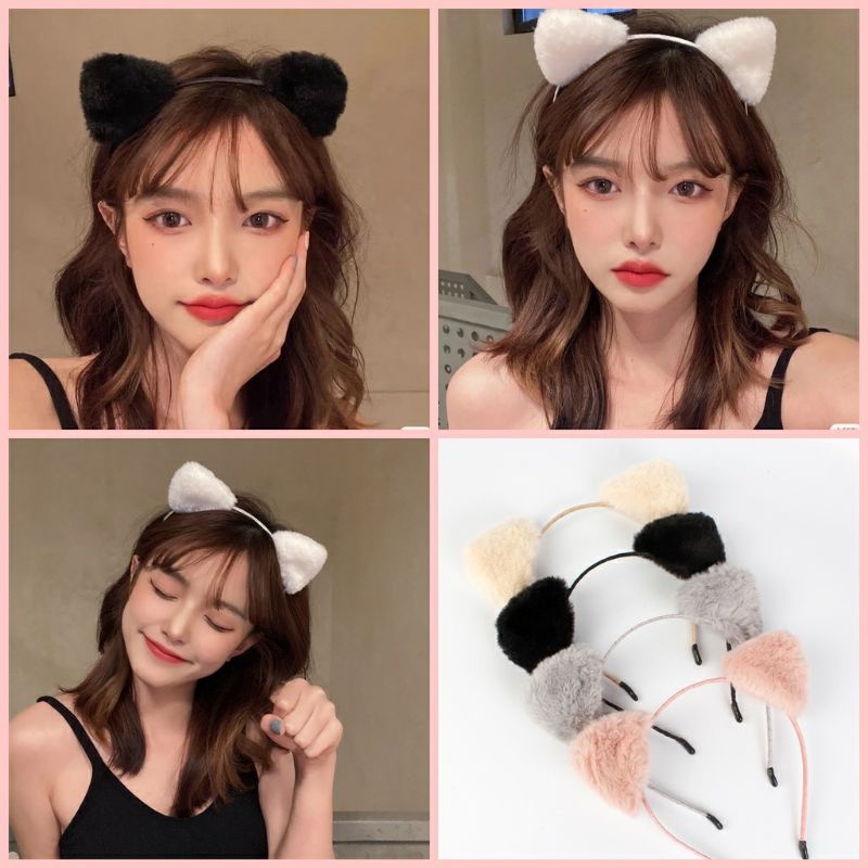 LẺ 1 CÁI | BĂNG ĐÔ CÀI TÓC TAI MÈO LÔNG MỀM MẠI SIÊU XINH CHO BÉ YÊU VIDEO THẬT  KISS PLAZA
