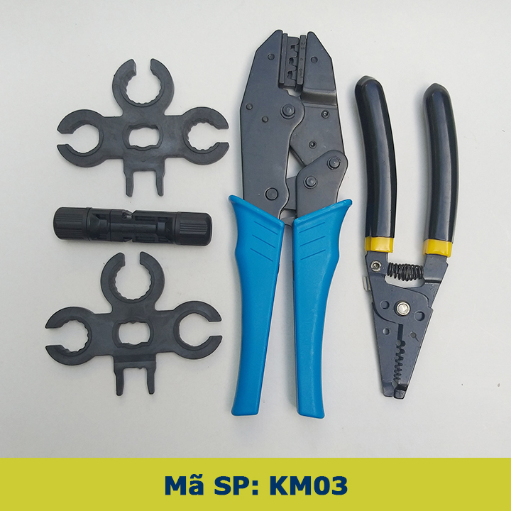 Bộ kìm MC4 chuyên nghiệp bộ dụng cụ bấm cos MC4 chuyện dụng cho điện năng lượng mặt trời. Tặng kèm túi đựng chuyên nghiệp và một bộ cút nối MC4. Sản phẩm có 3 mã hàng cho khách hàng lựa chọn tùy theo nhu cầu sử dụng.