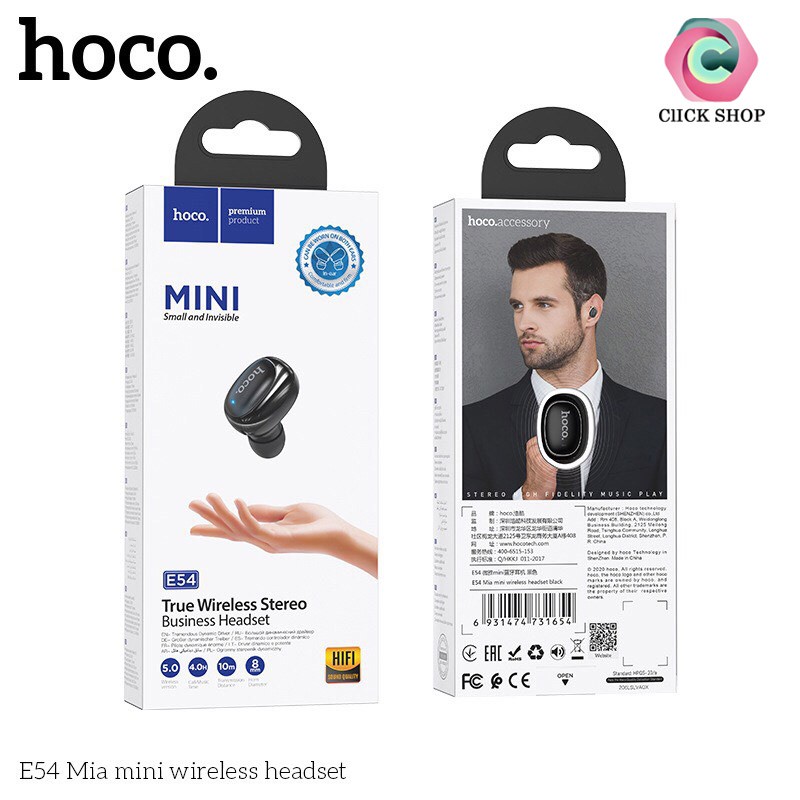 Hoco E54 Tai nghe bluetooth không dây hoco e54 mini dòng nhét tai
