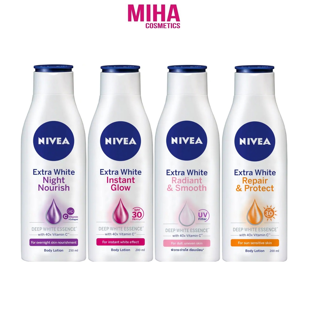 Sữa Dưỡng Thể NIVEA Phục Hồi Dưỡng Trắng Da 200-250ml