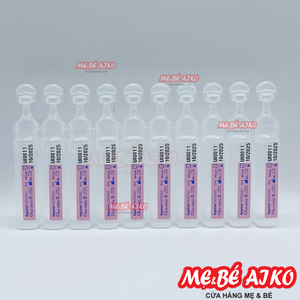 Fysoline - Nước muối sinh lý Đẳng trương Pháp 40 ốngx 5ml - Vệ sinh mắt, mũi, miệng cho bé