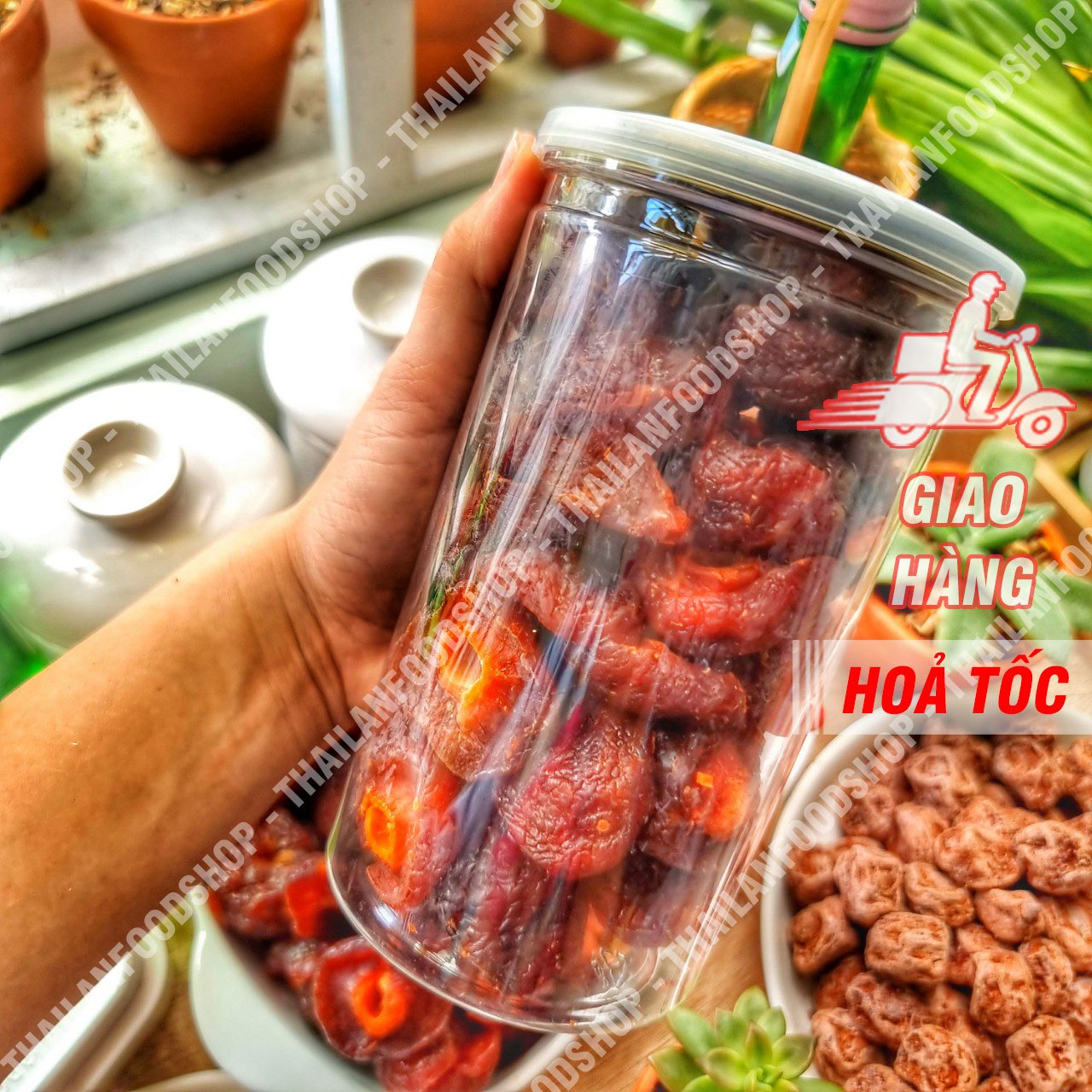 Ô Mai (Xí Muội) Đào Chẻ (Mứt Anh Đào) Lon 200gr