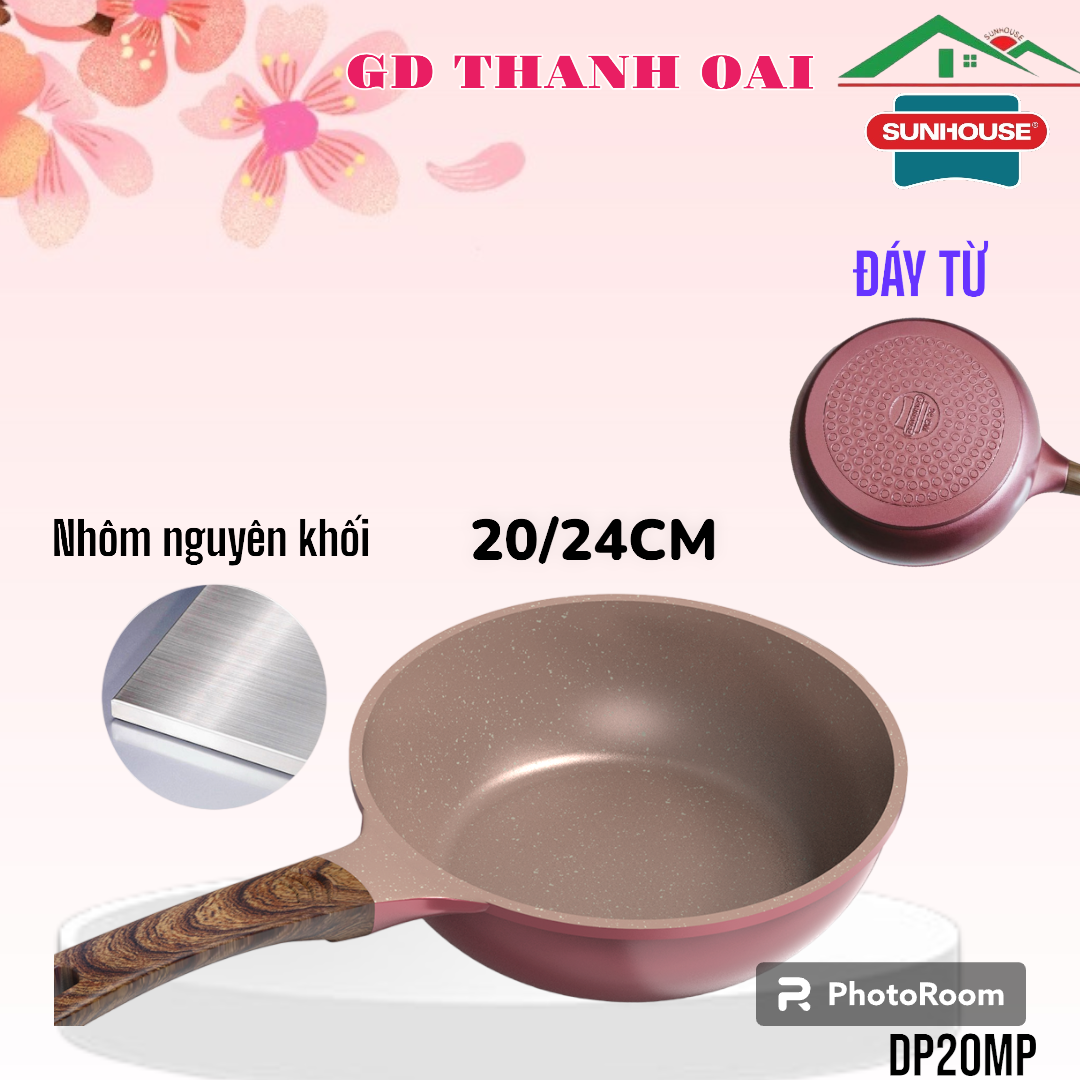 Chảo sâu lòng, đáy từ Sunhouse DP20MP (20/24cm)