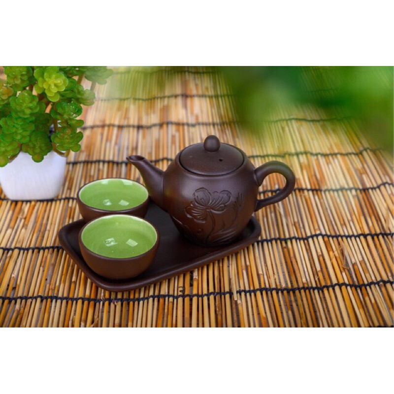 Ấm chén tử sa nhị ẩm Bát Tràng
