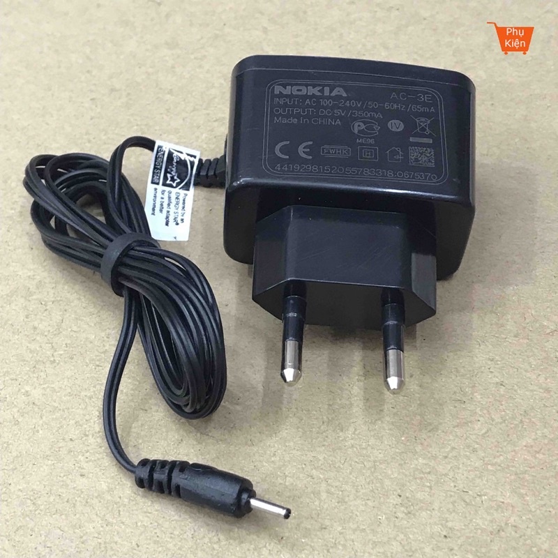 Sạc chân kim đầu nhỏ cho Nokia 1280, 1200, 6300, 1202